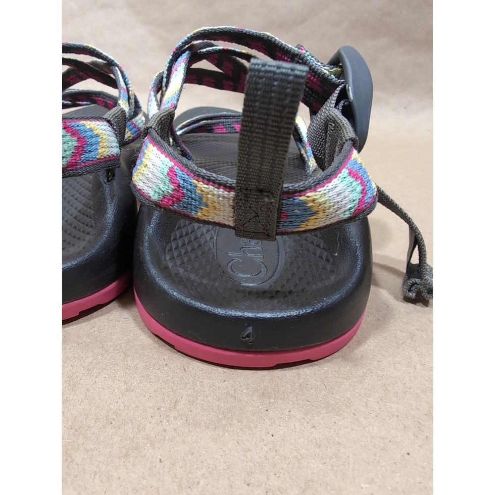 Chaco Girls Size 4 ZX1 EcoTread Fletched Pink Sport Sandal‎ Strappy Athletic - Picture 4 of 9